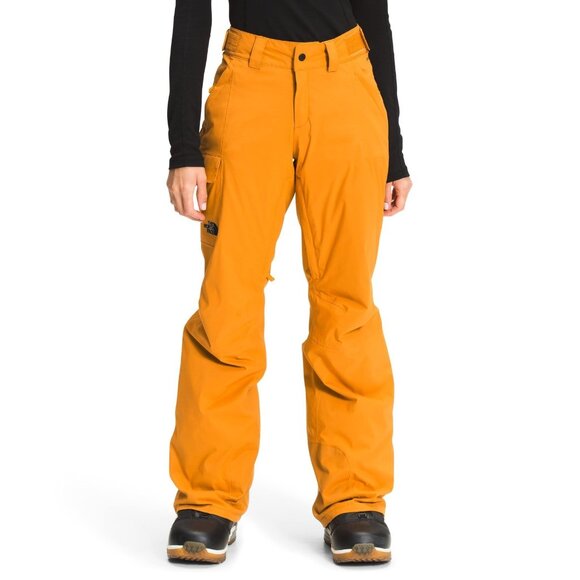 THE NORTH FACE Freedom Insulated Snow Pant Women's Citrine Yellow Sz Small Long - Picture 1 of 9